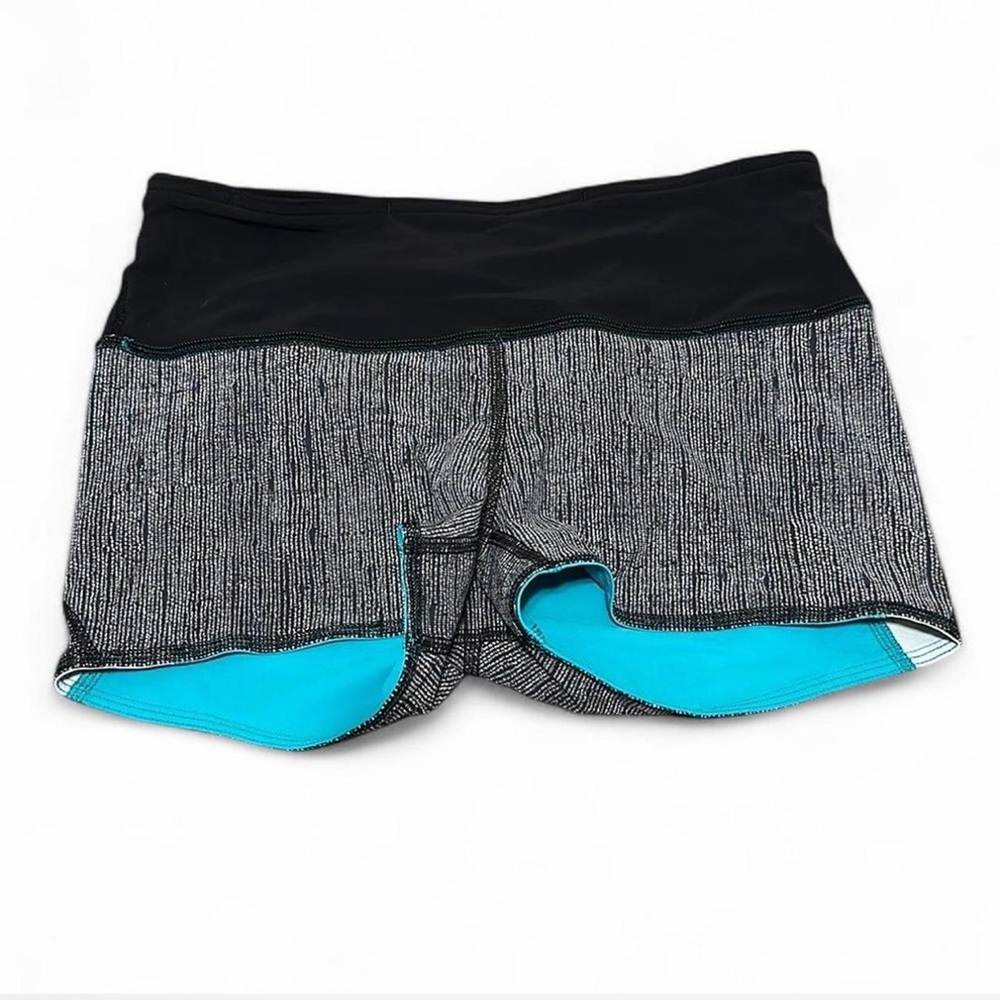 Lululemon Athletica Black and Gray Bike Shorts